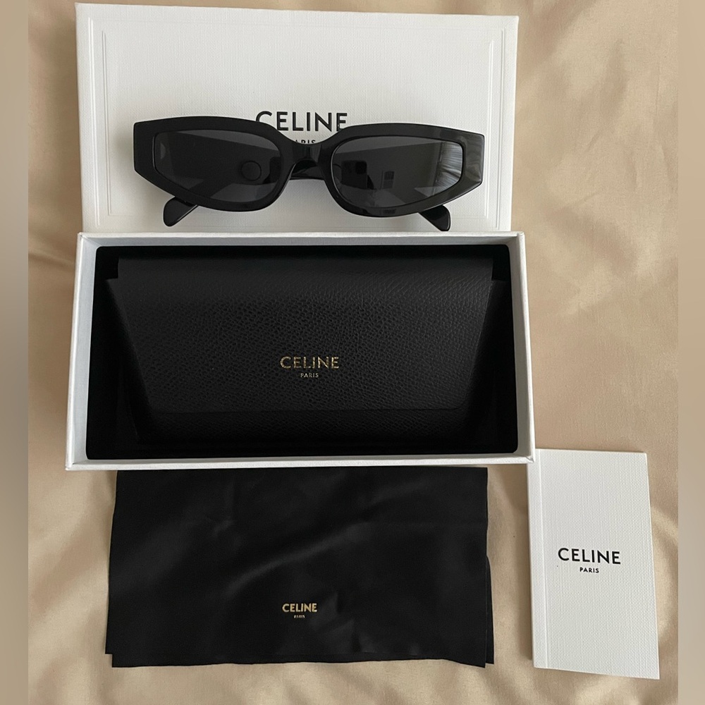Celine Triomphe Cat Eye Sunglasses with Silver Hardware